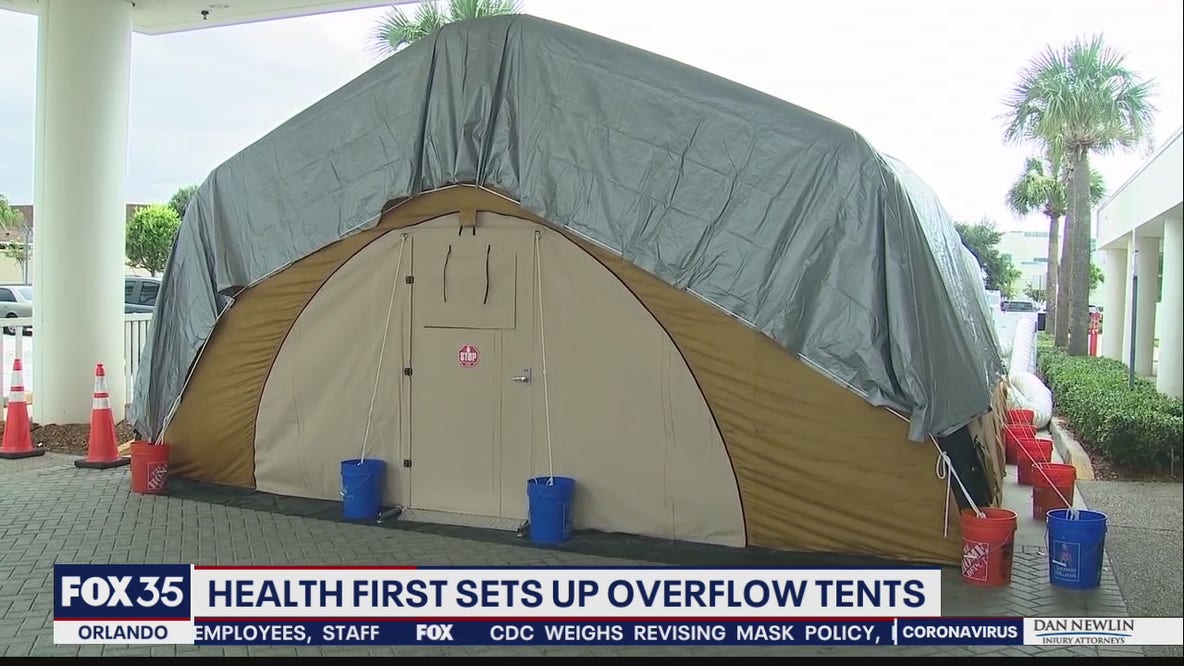 Health First sets up overflow tents for COVID patients